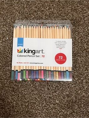 Kingart 72 Colored Pencil Set - Wax-Based Cores